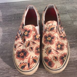 Flower slip on vans